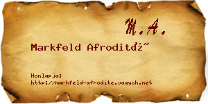 Markfeld Afrodité névjegykártya